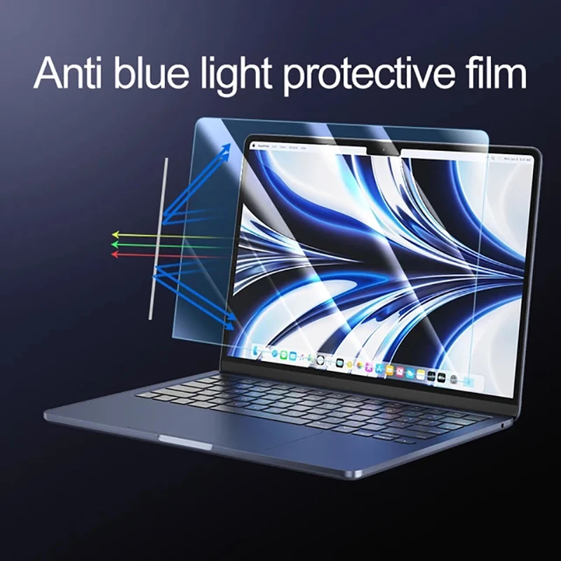 Imagem -03 - Anti-luz Azul Laptop Screen Protector Film Tela de Proteção para os Olhos para Macbook Air 13 13.6 15.3 m3 Pro 13.6 15.3 2024
