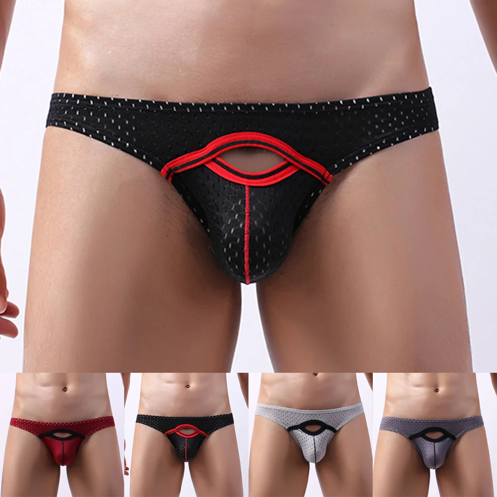 Men Sexy Low Waist Briefs Summer Men's Briefs U-Bulge Pouch  Panties Knickers Men Brief Underpants Underwear
