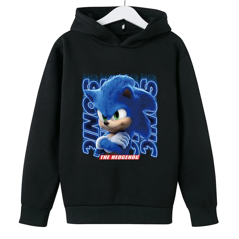 

SONIC Sonic The Hedgehog Cartoon Pattern Printed Small Children's Sweatshirts Tops Clothing Large Children's Clothing