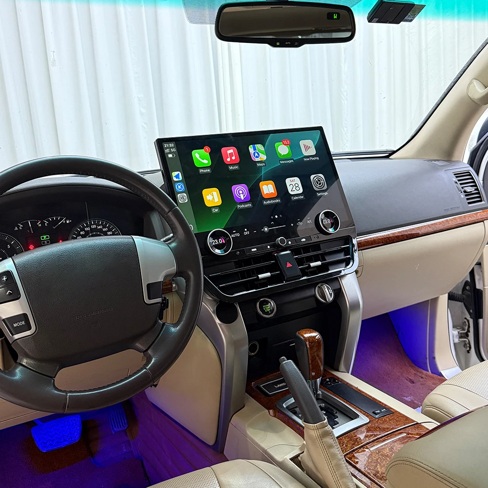 

19,8-дюймовый мультимедийный экран для Toyota Land Cruiser LC200 2008-2015 Android Auto CarPlay, автомобильное радио, GPS-навигация, головное устройство DSP