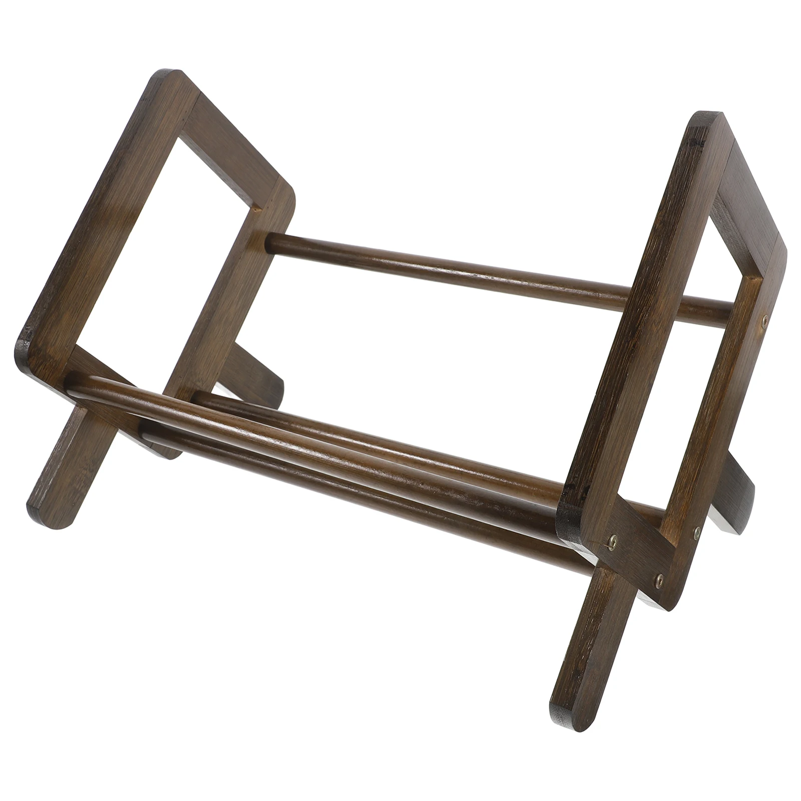 Tiny Bookshelf Small Bookcase for Desk Wood Desktop Shelf Bamboo Book Storage Rack Modern Compact Portable Easy Installation