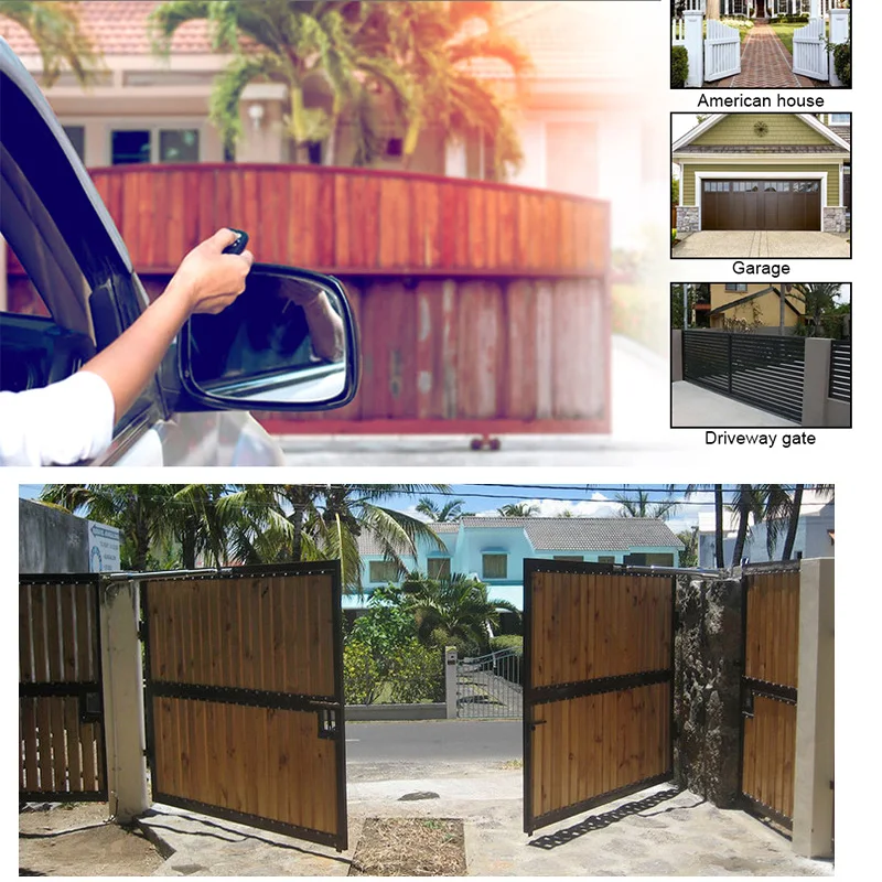 Aluminum Shell Automatic Gate Opener for Gates up to 12 Feet Long and 550 LBS for Dual Swing Gate Automatic Gate Opener Kit