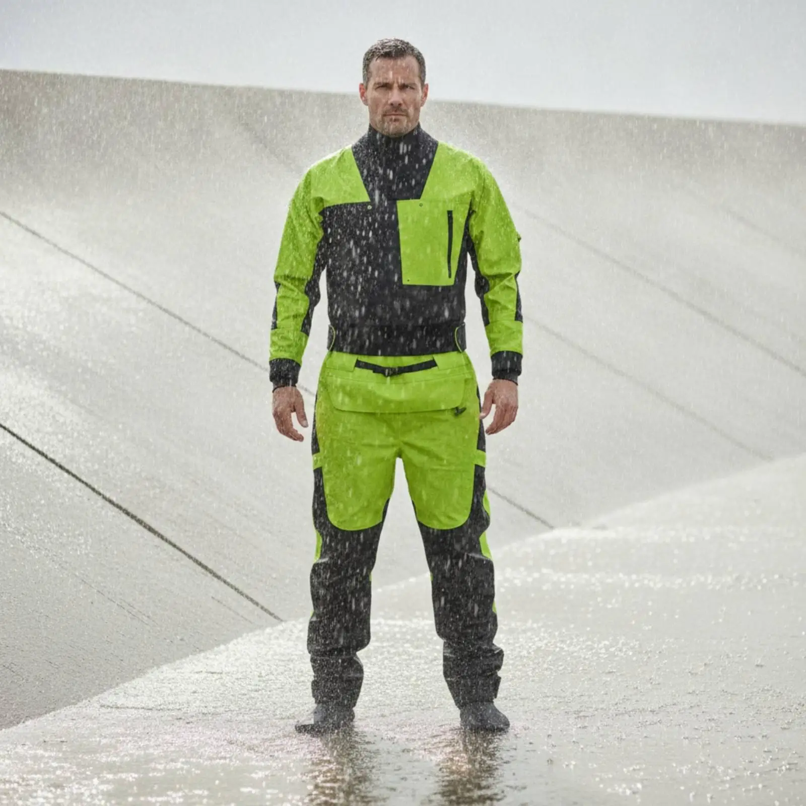 Men Insulating Diving Suit Full Coverage Long Sleeve Pants Polyester Shell for Jet Ski Wakeboard Canoeing