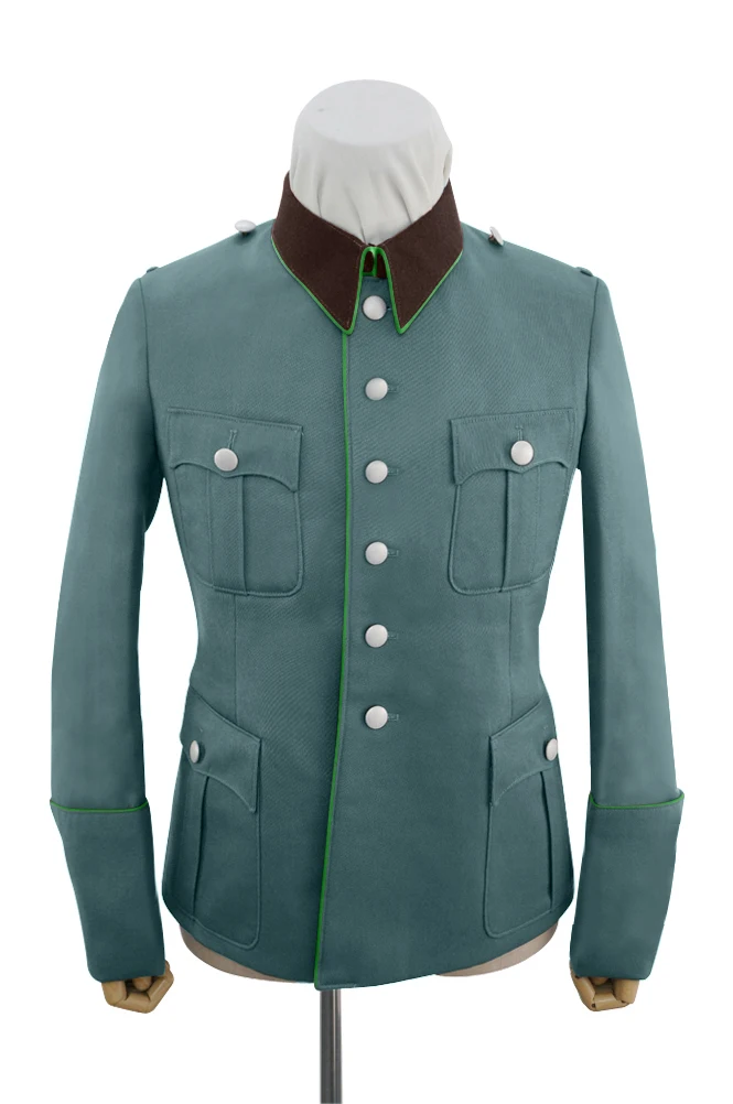 GUDK-B012 WWII German Police General Officer Gabardine Modified Tunic Jacket 6 Buttons