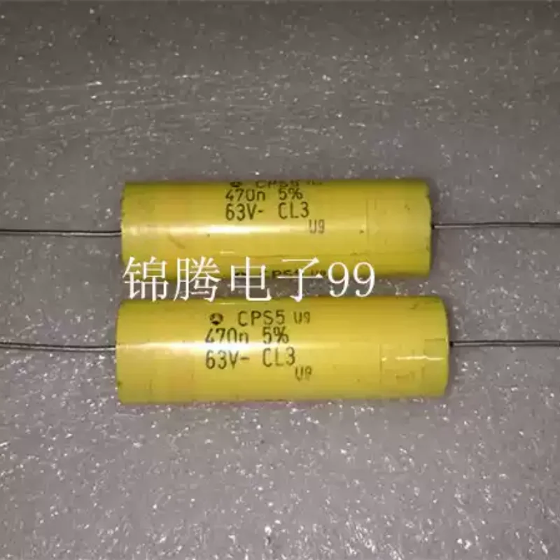 10-100pcs imported French Thomson 0.47UF 63V 470NF 474 thermal axial infinite film capacitor