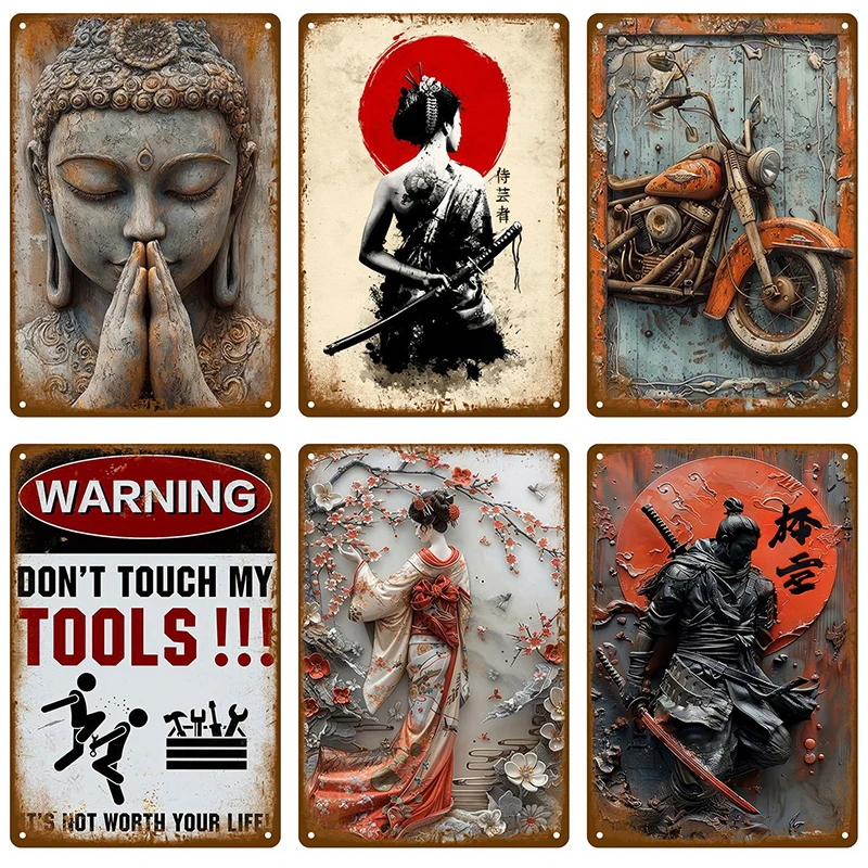 Vintage Metal Signs Plates Tin Sign Posters Man Cave Bar Retro Wall Art Mural Outdoor House Bathroom Home Room Decorations Decor