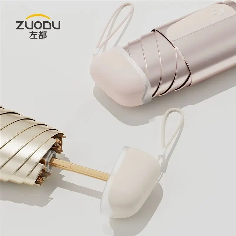 ZUODU Compact Card Parasol- UV Protection Sun Umbrella for Sunny or Rainy Days
