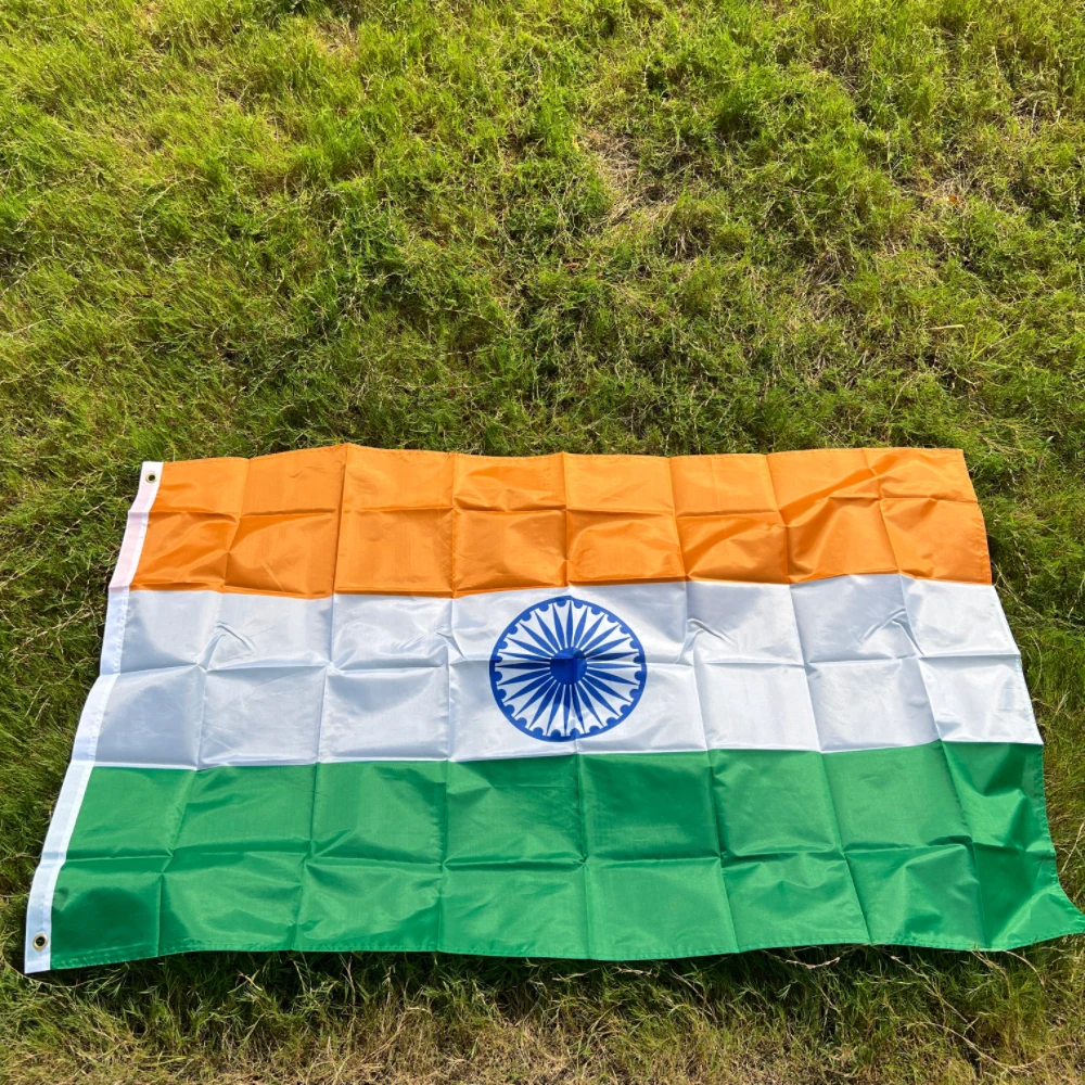 In Ind India Indian Flag 3x5ft DecorationIndia National Flag 90X150cm Hanging Polyester home decoration