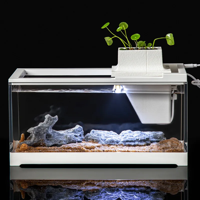 Fish Tank Landscaping Decoration Aquarium Ornaments Made of Natural Sand Stone Resin Integrated Set Ready to Use and Put