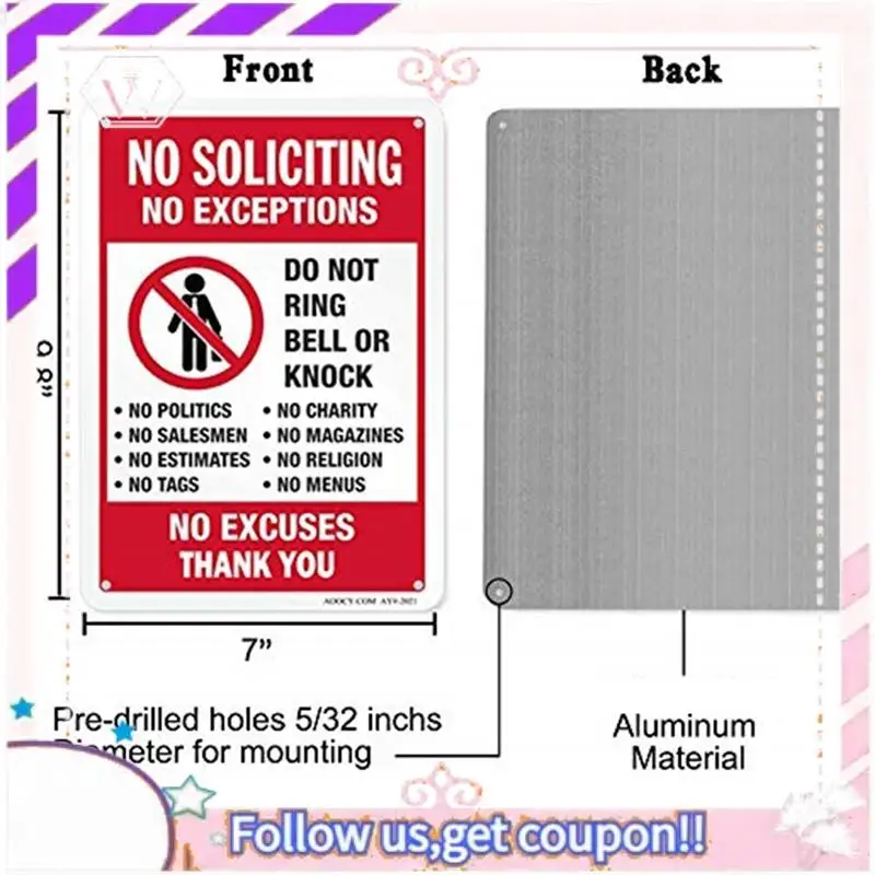 Y74A-No Soliciting … - image