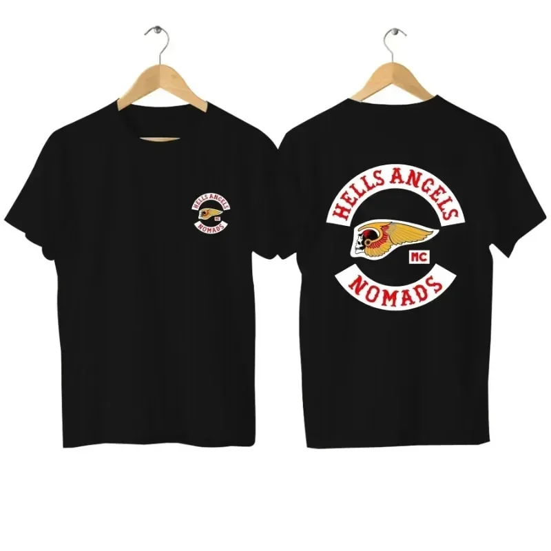 2024 Men Motorcycle T Shirt Casual Hells Angels Motorcycle Club Germany T-shirt Graphic Oversized Comfortable Streetwear