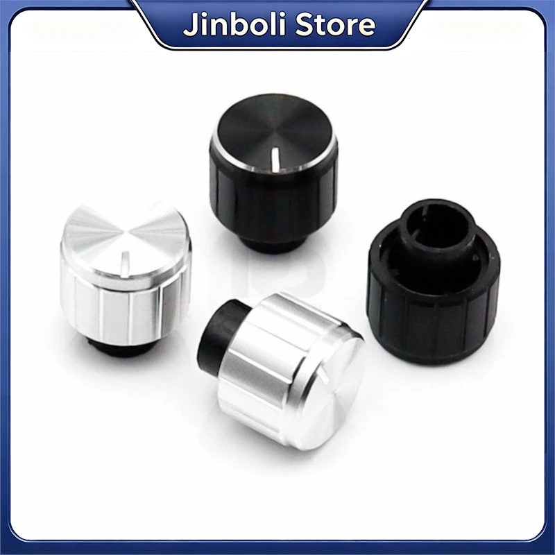 2PCS 13x13mm Aluminum Alloy Half Shaft Potentiometer Knob Cap Amplifier Volume Control Knob 3.5mm Protruding Shank
