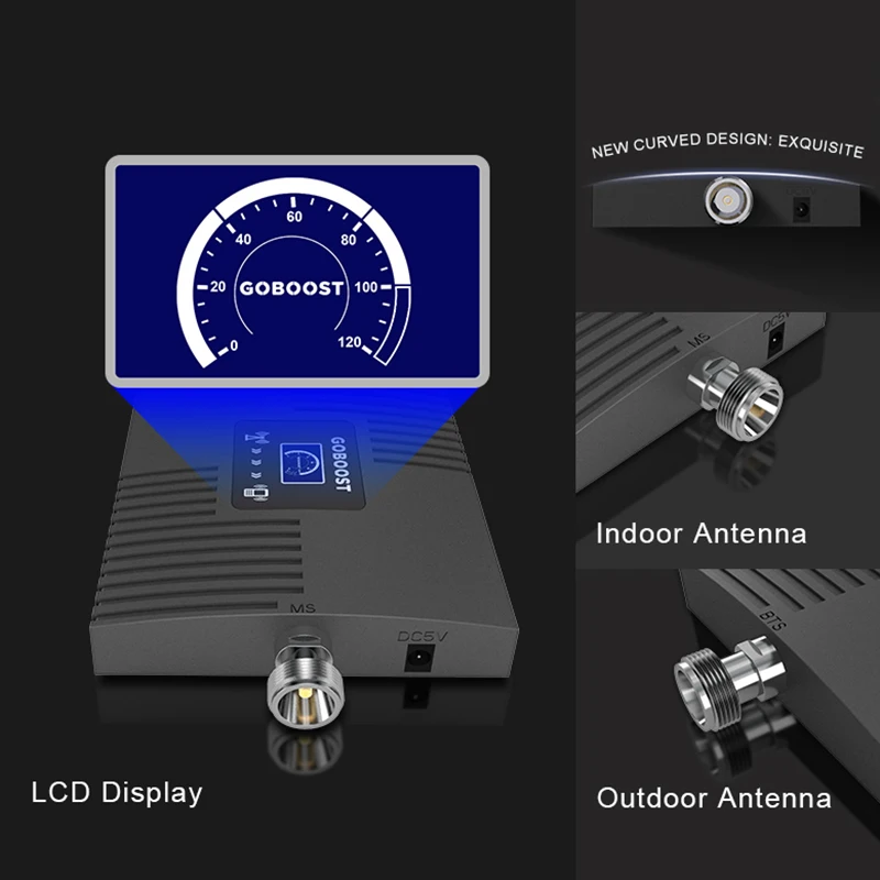 GOBOOST Cell Phone Signal Booster For 2G 3G CDMA 850 UMTS 2100 Repeater LTE 4G 2600 AWS 1700 PCS 1900 MHz Cellular Amplifier Kit