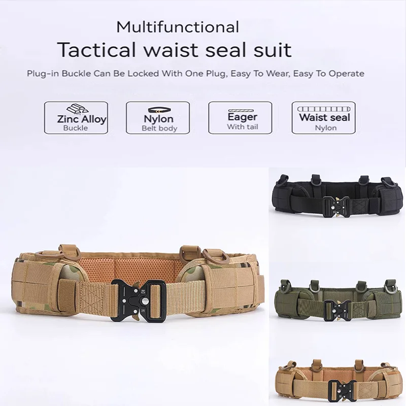Outdoor Training Tactical Belt Multi-functional Quick-break Tactical Waist Wrap Cobra Buckle Nylon Belt In Stock