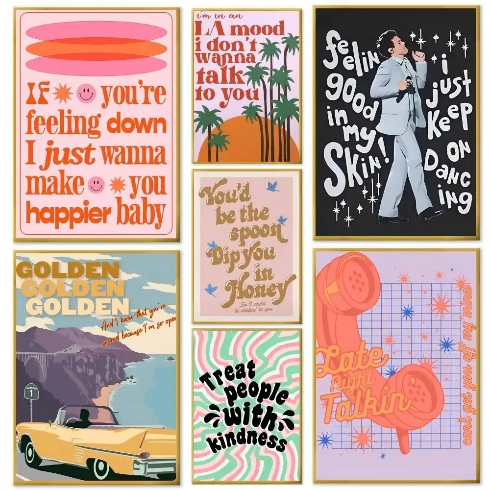 Singer H-Harry S-Styles Poster Canvas Prints Movie Poster Painting Wall Art Children Room Decor