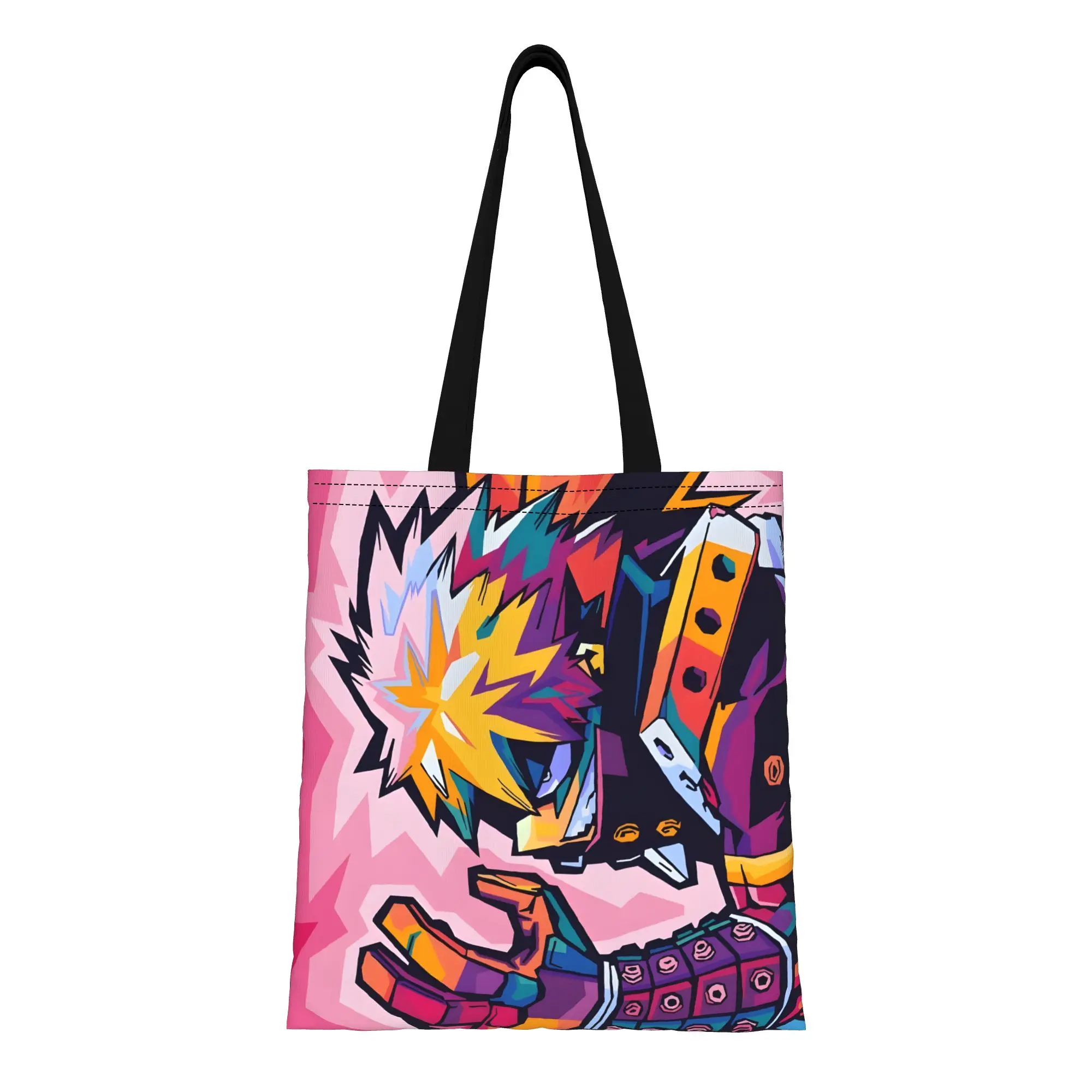 

1PC Vibrant Bakugo Canvas Tote Bag My Hero Academia Handbag Outdoor Handbag Trendy Tote