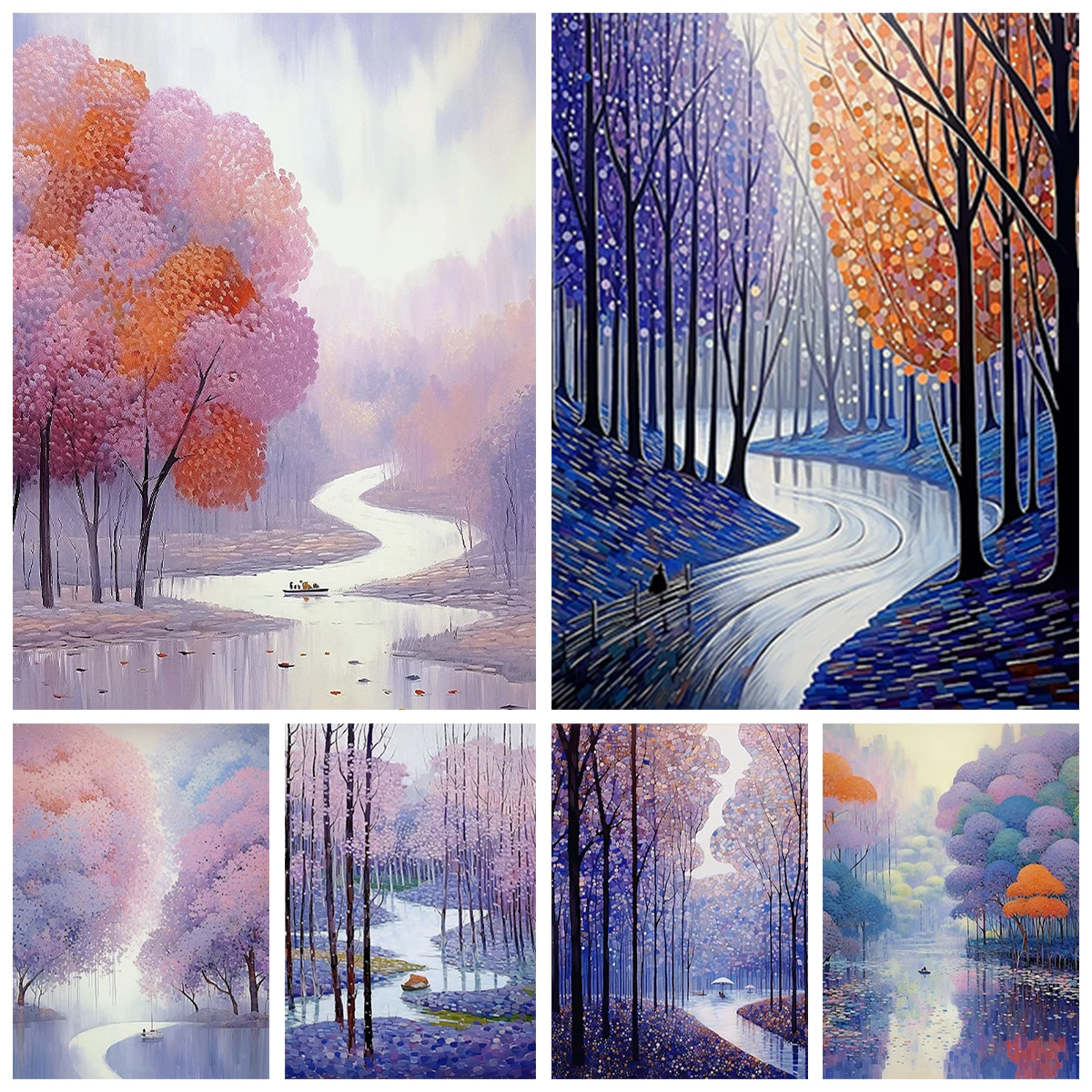 

Dreamy Rainforest 5D Full Diamond Painting Kit DIY, Suitable for B&Bs Hotels Living Rooms Home Scenery Decor Handmade Gifts