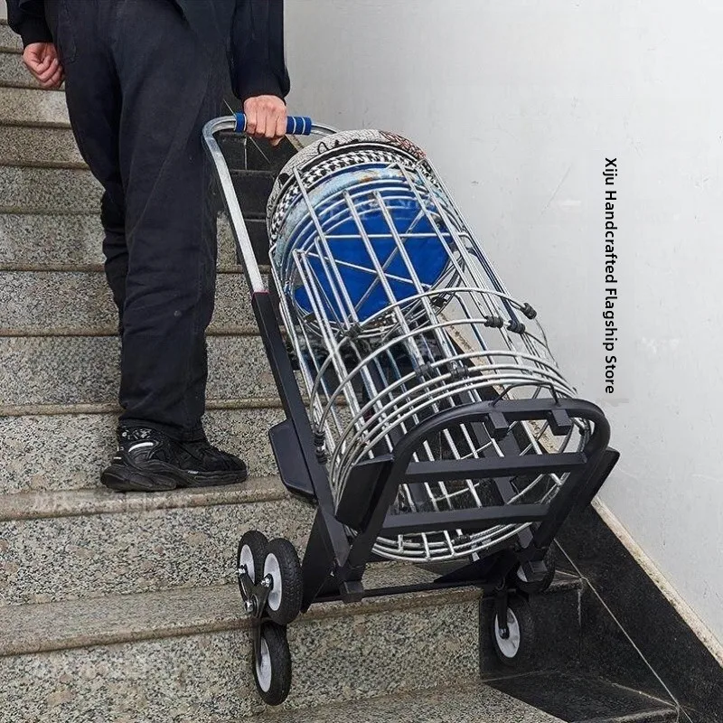 foldable-quiet-portable-water-bucket-cart-heavy-duty-climbing-stairs-flat-ground-dual-purpose-handcart-lightweight-trolley