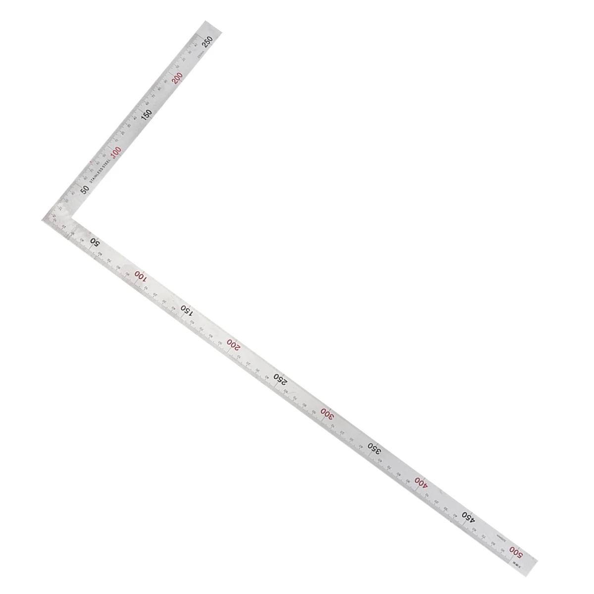 250x500mm/150x300mm Thickness 1mm Flat Edge Square Ruler 90Degree Right Angle Ruler for Woodworking/Office,Stainless Steel Ruler