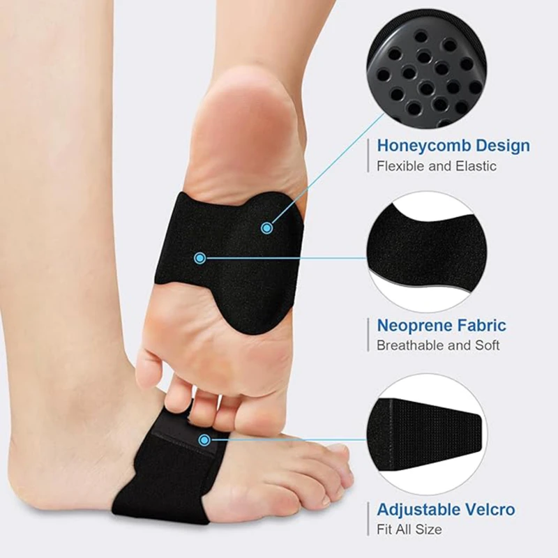 

1Pair Arch Pad Support For Flat Foot Correction High Arch Cushioning Plantar Fasciitis Pain Relief Foot Pads Orthopedic Insole