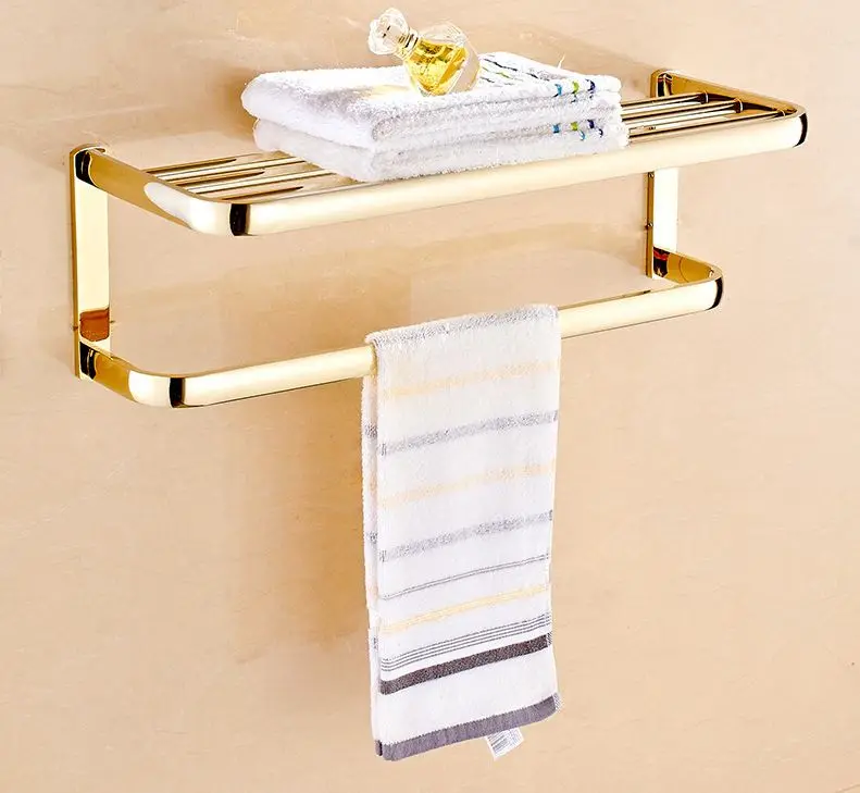 Accessori per il bagno in oro Set di accessori per il bagno in ottone portasciugamani da bagno