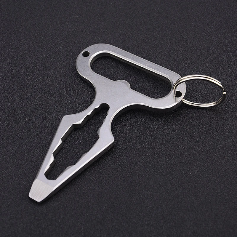 1PC Outdoor EDC Stainless Steel Bottle Opener Self Defense Stinger Personal Protection Tool Weapons Combination Wrench Tools