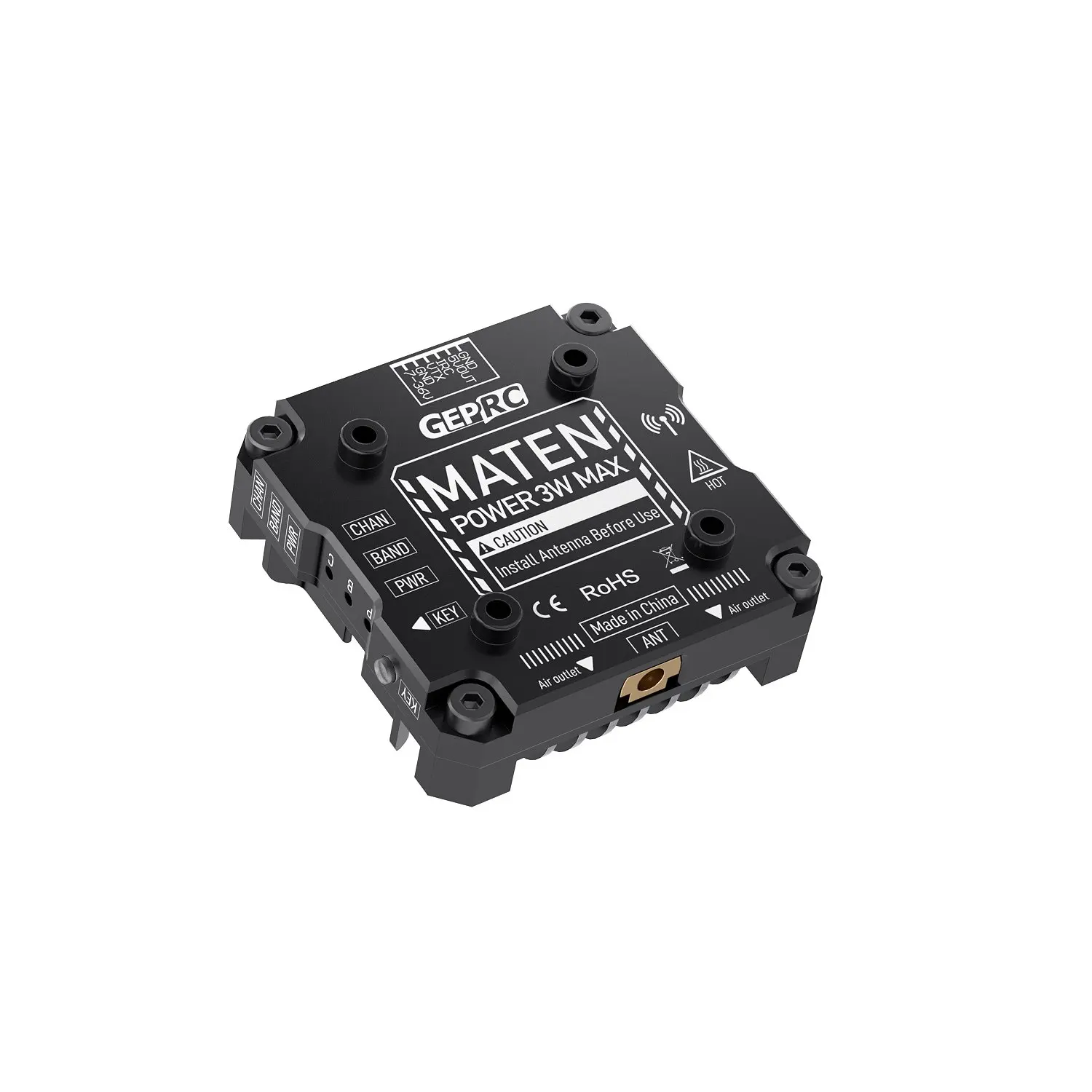 GEPRC MATEN 송신기 송신 모듈, FPV 장거리 드론용 DC7-36V, 내장 마이크, 5.8G, 3W, VTX PRO, 80CH, 3000mW