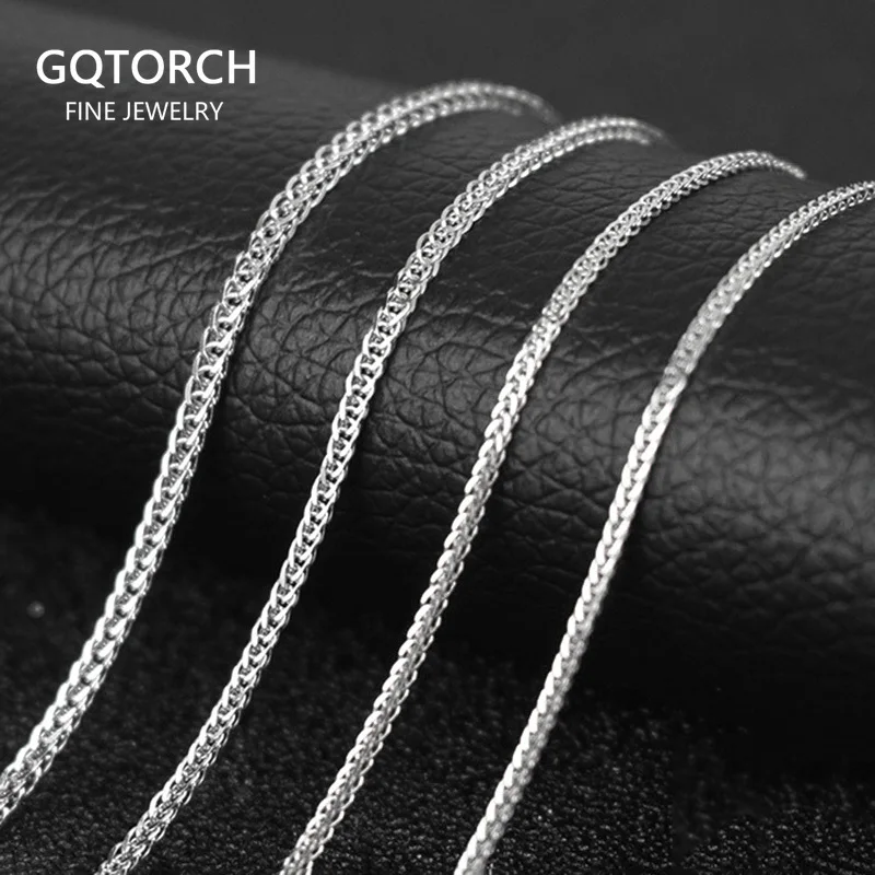 S925 Sterling Silver Necklace for Men and Women Simple Fashion Elegant Couple Jewelry