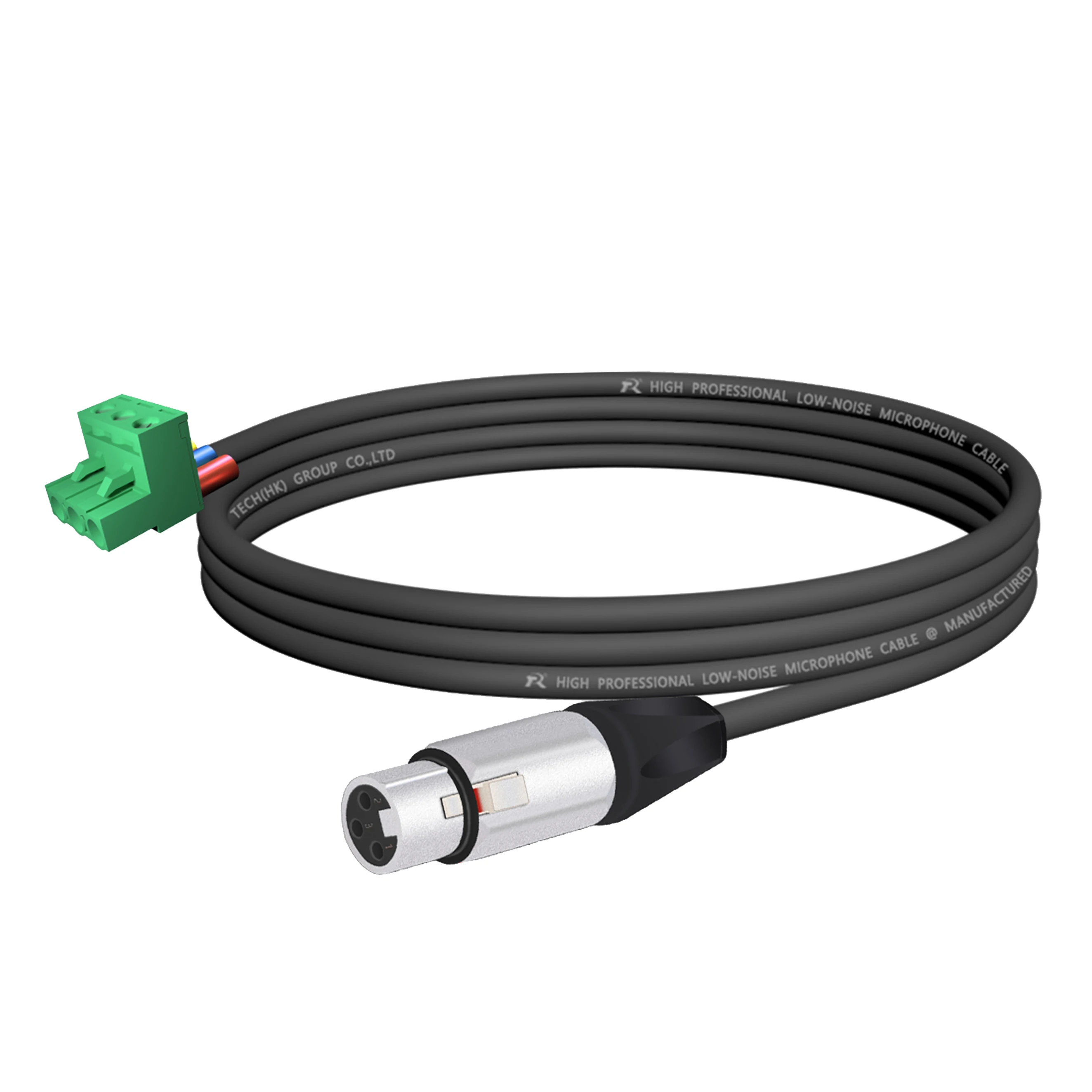 3-poliger XLR-Stecker (Männlich) ​ Steckverbinder, Metallgehäuse, schwarze Schutzkappen für sichere Verbindung an Mikrofone oder Bühnenbeleuchtungssysteme – Detail 12