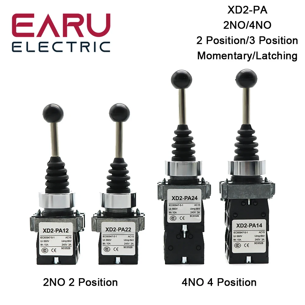 2NO 2 Position Latch XD2 PA12 PA14 Joystick Controller Spring Return Rotary Cross Toggle Switches Reset PA22 PA24 4NO 4 Position