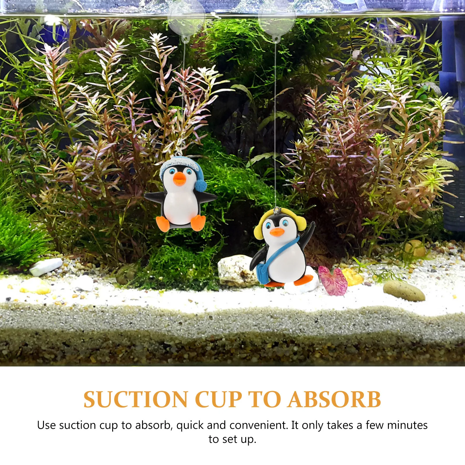 

4Pcs Ornament for Aquarium Lovely Floating Decorative Accessories Fish Tank Scenery Wear-Resistant Bright Color