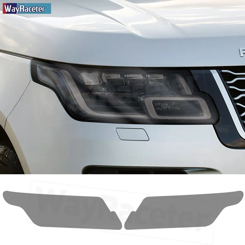

2 Pcs Car Headlight Protective Film Transparent Smoke Black TPU Sticker For Range Rover 2018 2019 2020 2021 2022 Facelift L405