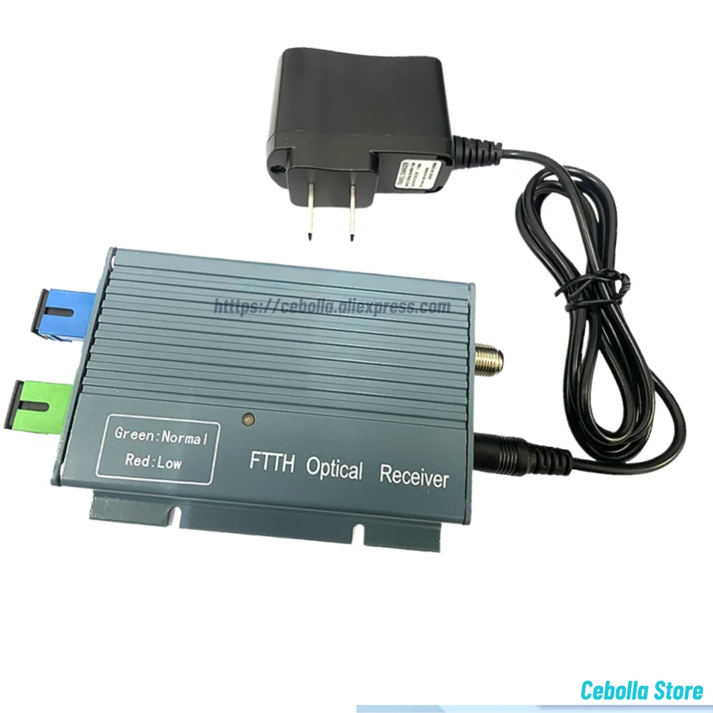 FTTH CATV ตัวรับสัญญาณแสงไฟเบอร์ระดับสูง WDM Converter Duplex Connector Mini โหมด 2 เอาต์พุต RF นิ้ว