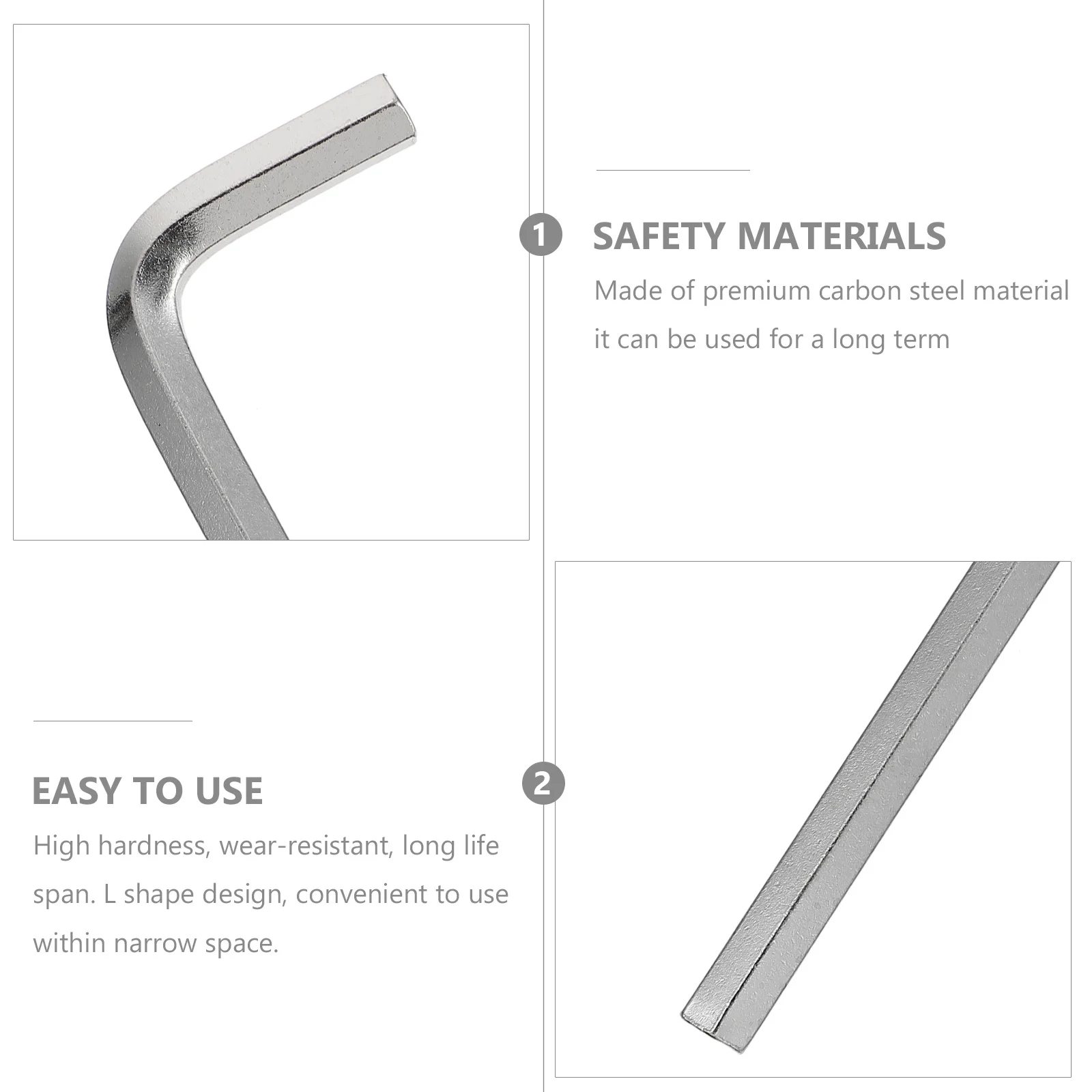 

12pcs Nickel-Plated Set L-Shape Allen Wrenches Key For Vehicle Repair Hexagonal Wrenches Tool Spanner Hand Tools