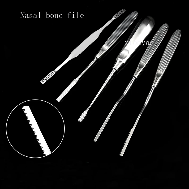 Nasal orthopedic instrument Nasal bone file Nasal comprehensive tool to correct straight outer arc stainless steel tooth roll fi