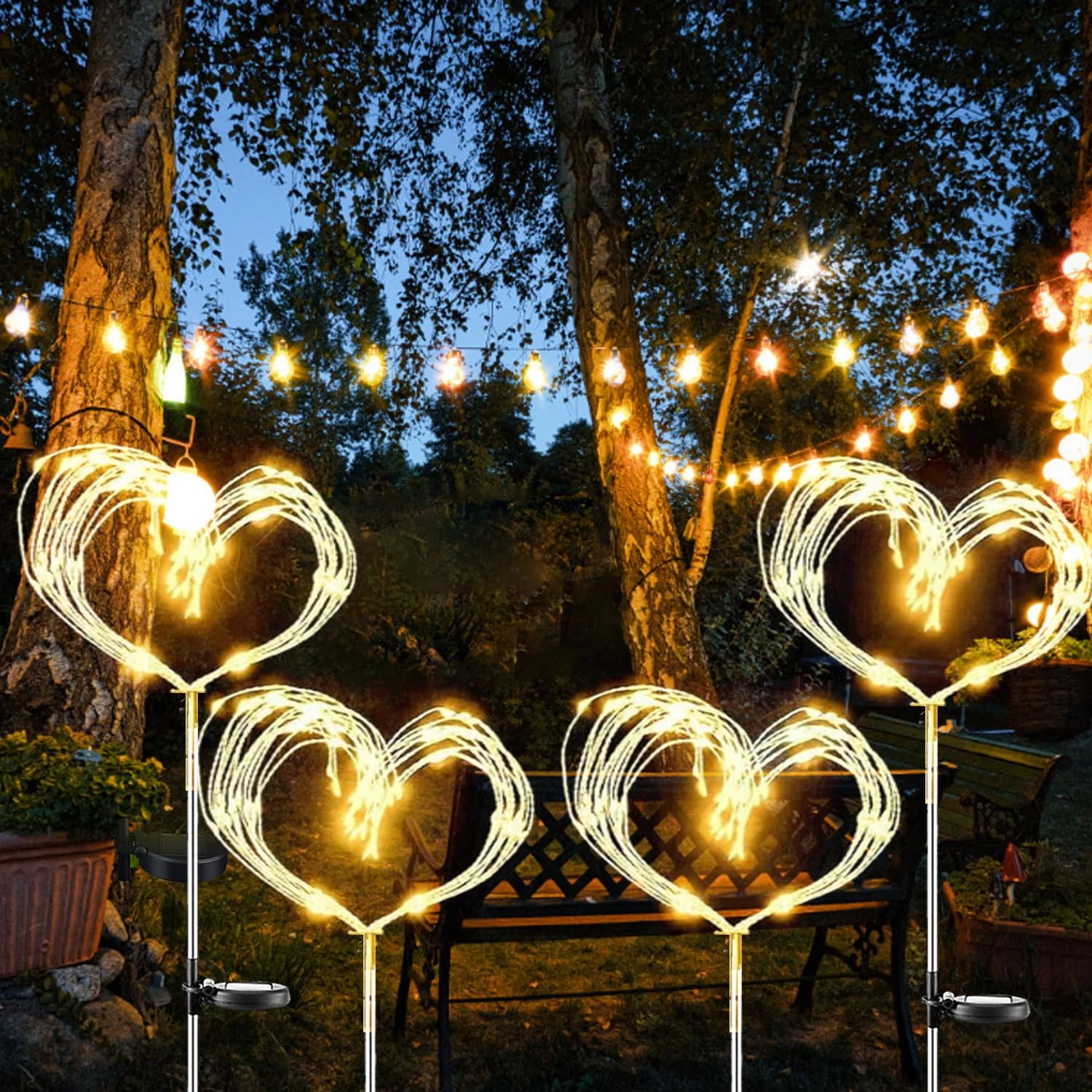 أضواء الحديقة الشمسية في الهواء الطلق ، أضواء المناظر الطبيعية الزخرفية للممشى ، الفناء ، 200LED #2