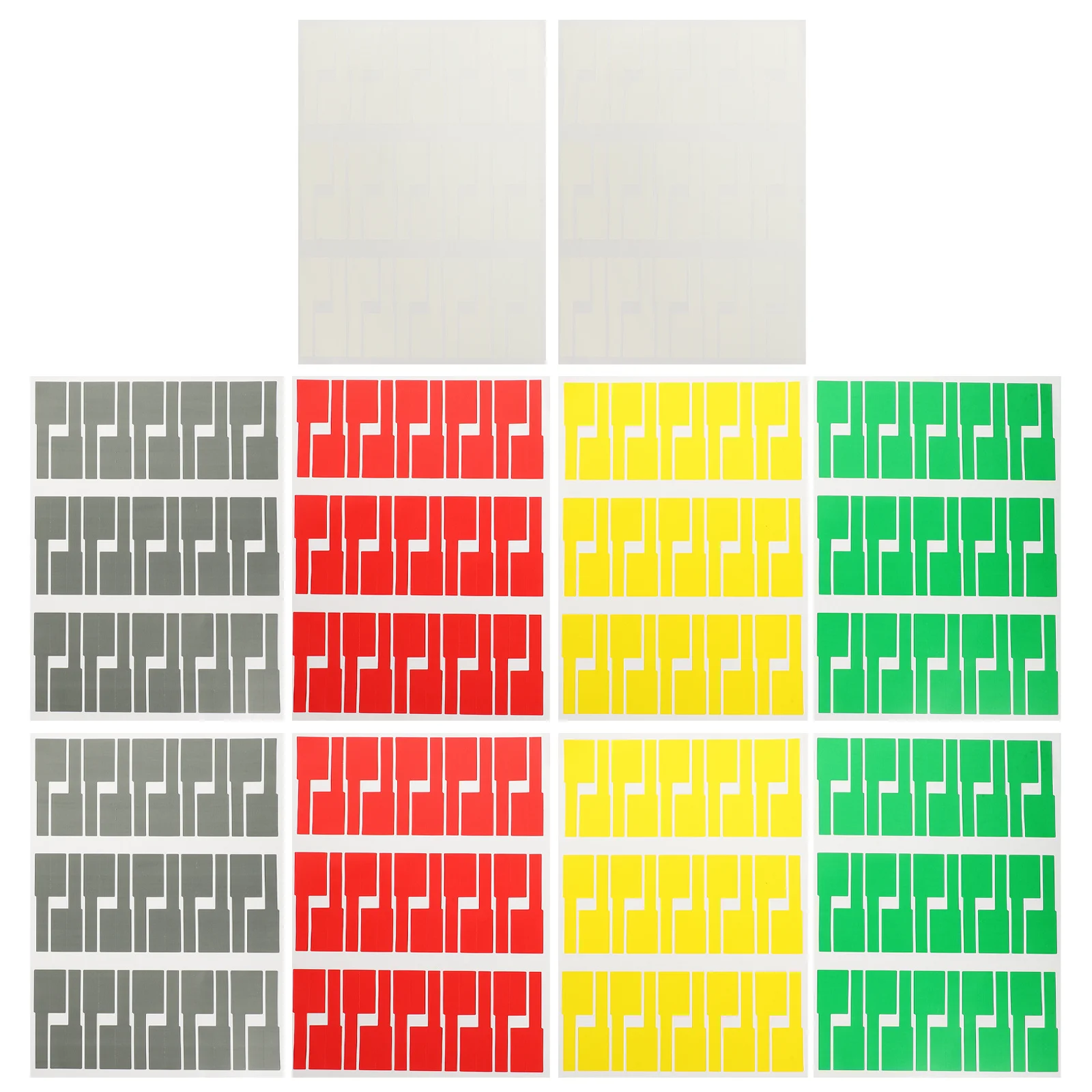 10 fogli assortiti per etichette per cavi di gestione, etichette per adesivi scolastici, etichette colorate