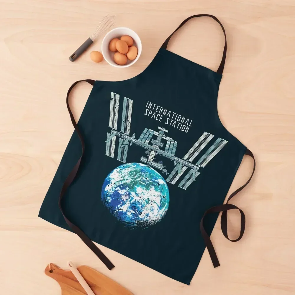 

International Space Station - V01 Apron Korean restaurant accessories For Women Apron