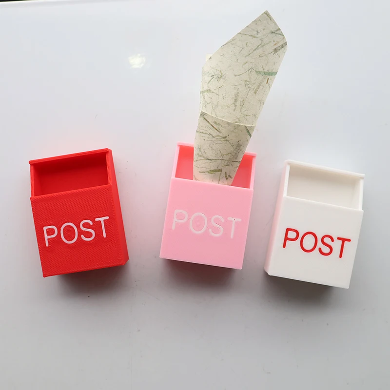 1:12 Mini Letter Box Red Pink White POST Mailbox 3D Printing Fridge Magnets Strong Magnetic Sticker for Refrigerator DIY Decor
