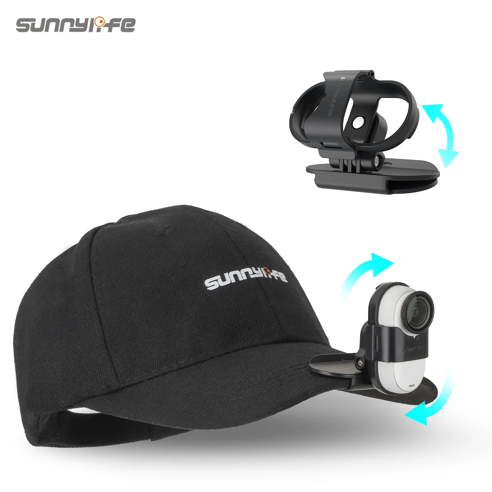 Sunnylife Hat edge bracket for Insta360 GO3/3S First person shooting duckbill cap headband with brim clip bracket