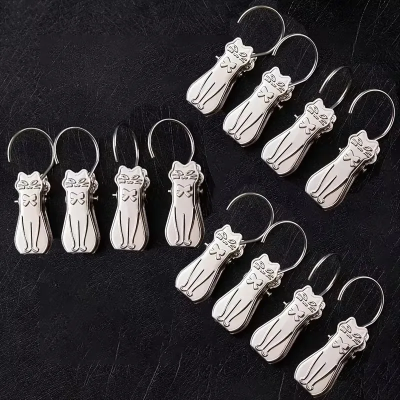 Cat Curtain Clips 16 pcs, Cute Cat Shape Design, Decorative Home Accent, for Bedroom Curtain Decor, Multipurpose