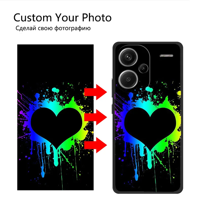 Customized Case For Xiaomi Redmi Note 13 Pro Plus 13C 4G POCO X5 PRO 5G Silicone Cover Design DIY Photo Text Picture Custom Case