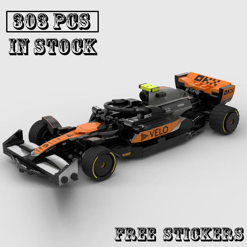 New Technologys MOC-153714 MCL60 Team Stake Super  Race Car Model Buiding Kit Creators Block Bricks Kid Toys Birthday Gifts