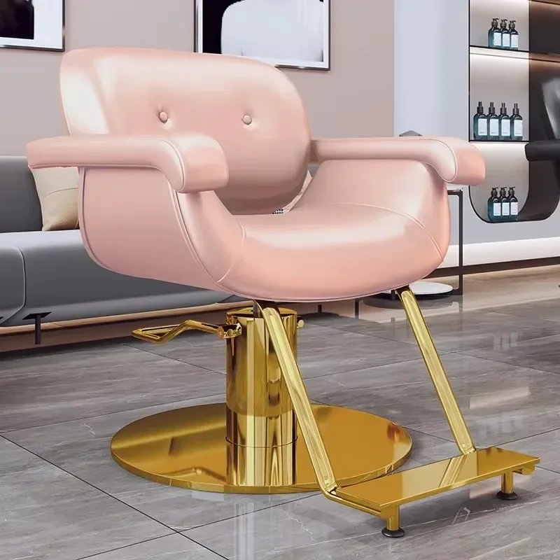 Chaise de barbier esthétique à la mode beauté luxe Design moderne chaise de barbier confortable Simple Silla Barberia meubles commerciaux