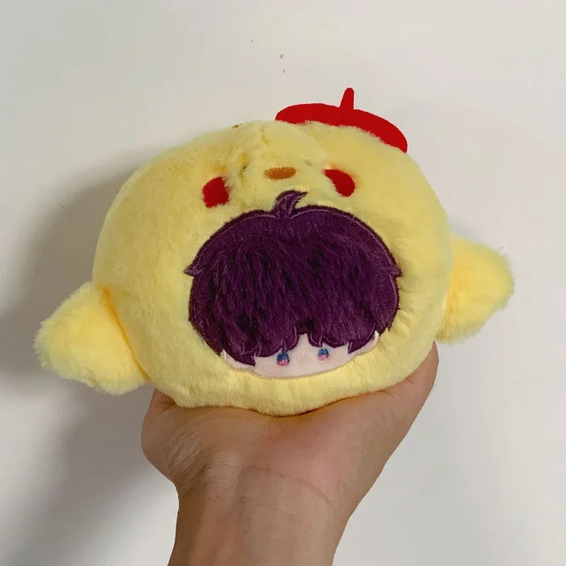 

Anime Game Love and Deepspace Cosplay Rafayel Soft Adorable 10cm Backpack Peach Pendant Plush Keychain Collect Gifts