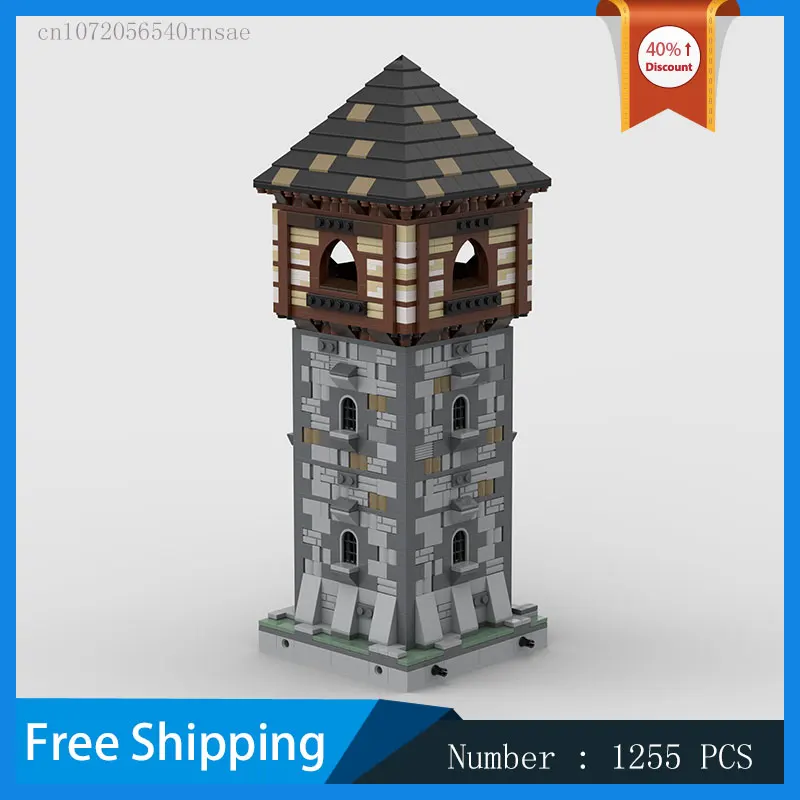 

MOC Building Block Medieval Corner Tower Outpost Modular Model DIY Bricks Assemble Toys Christmas Gifts Castle Decorate Birthday