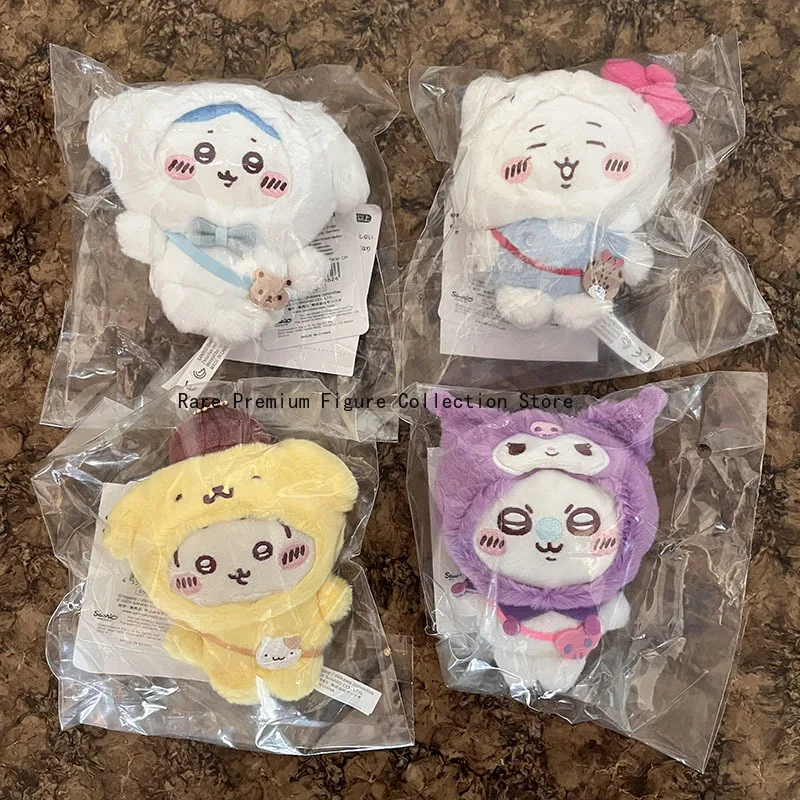 

Плюшевые брелки Chiikawa совместного бренда 2025 года — Usagi, Hachi & Cinnamoroll, мягкие подвесные аксессуары размером 12 см для сумок/телефонов