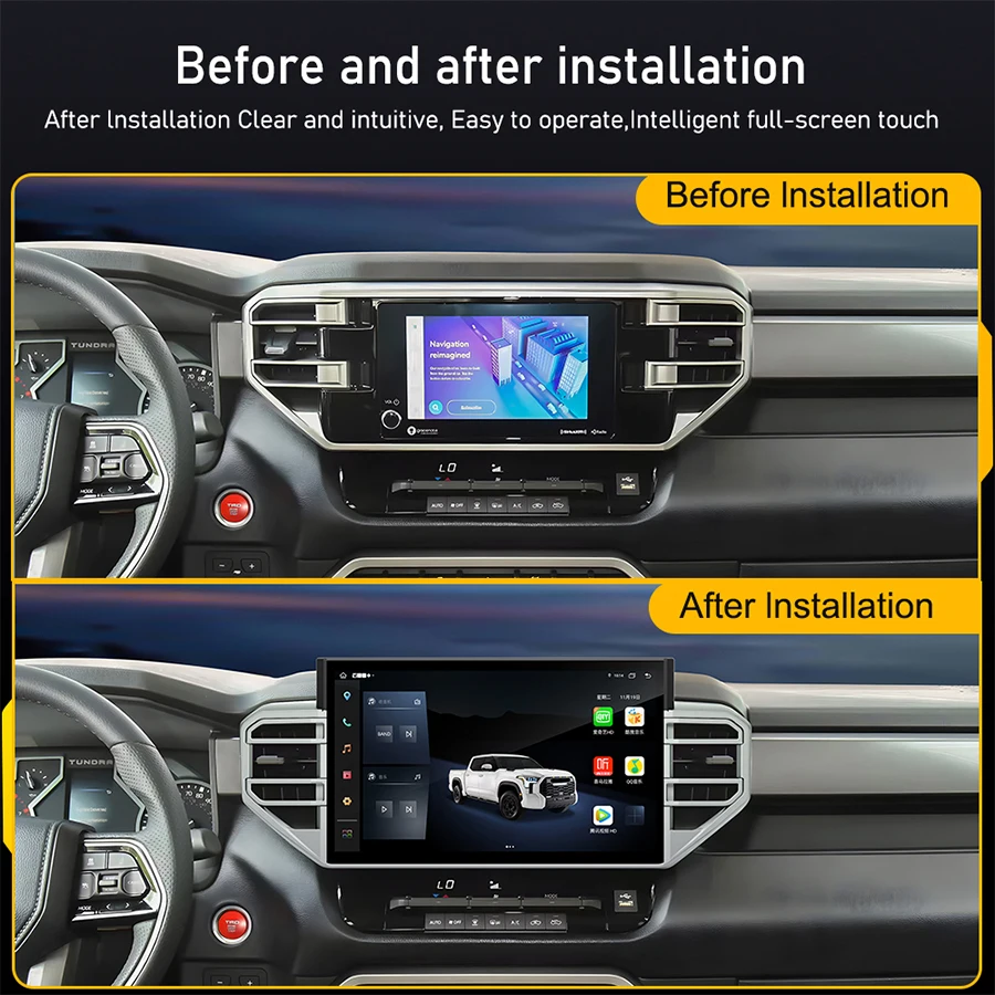 

14.6inch Android Car Radio For Toyota Tundra Sequoia 2020-2024 Auto Wireless Carplay Multimedia Stereo Player GPS Navigation GPS