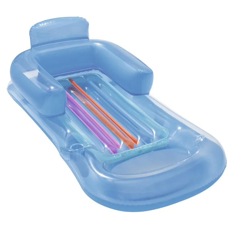 Pool-Floße, aufblasbar, zum Spielen, Wasserspaß, zusammenklappbar, PVC-Sofa, aufblasen, Lounge-Stuhl, schwimmend, Sommer, Schwimmen, Strand am Meer, 161 cm
