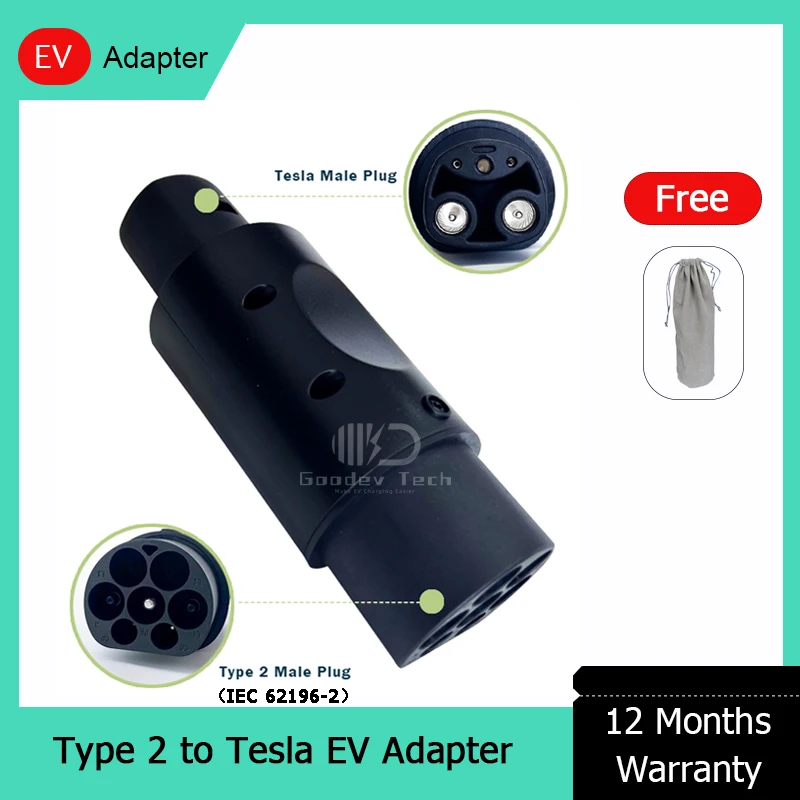 

Car Accessories Tesla Type 2 Charging Adapter Converter NACS to IEC-62196 Type 2 EV Charger Adapter for Electric Car Charging